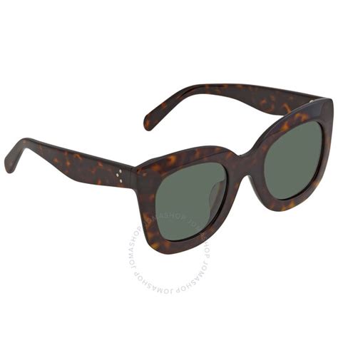 Celine Green Butterfly Ladies Sunglasses CL40005F 52N 49